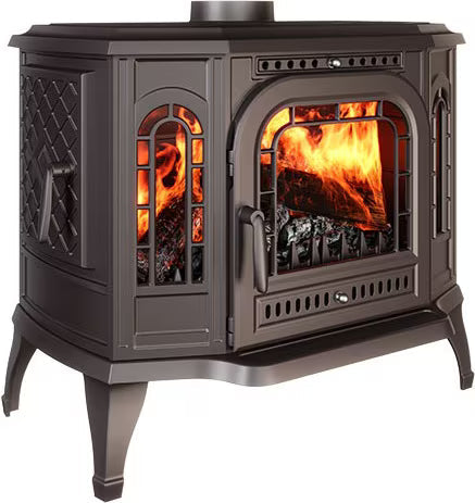 Freistehender Holzofen links geöffnet - P7 (10,5 KW) ECO
